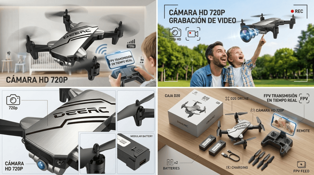 Descubre si el DEERC D20 Mini Drone es el mejor modelo económico para empezar a volar sin gastar una fortuna. Calidad de cámara, autonomía y opiniones reales en este análisis completo.
